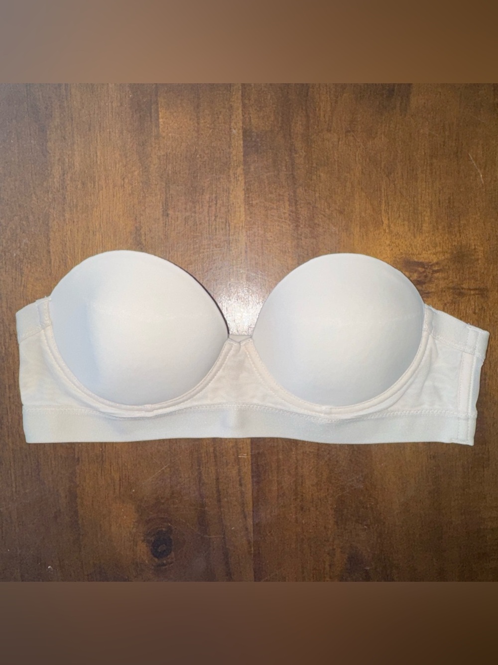 Pepper MVP Multiway Strapless Bra Size 34A Ivory Lightly Lined Back Close